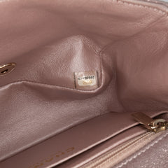 Mini Square Classic Iridescent Calfskin Single Flap