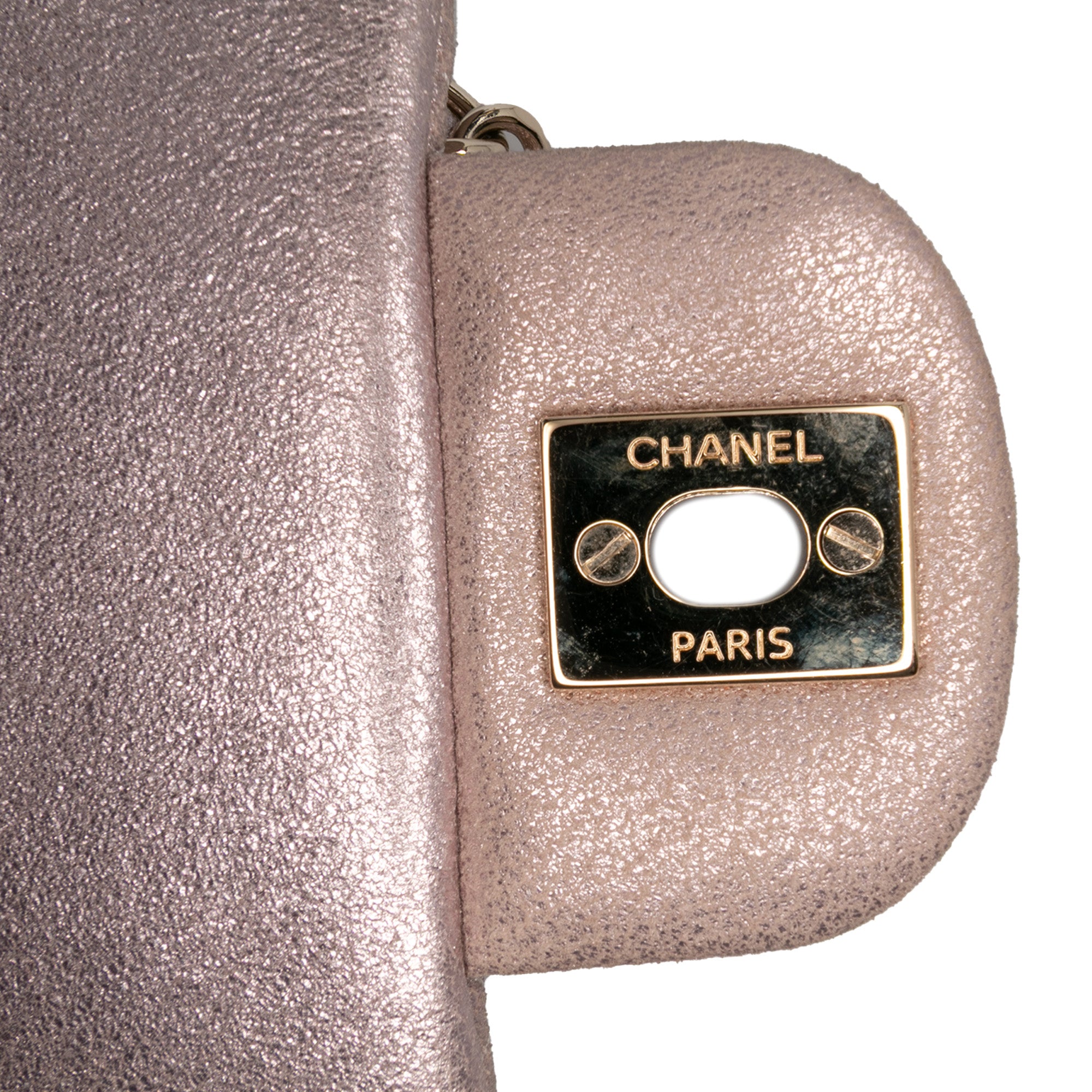 Mini Square Classic Iridescent Calfskin Single Flap