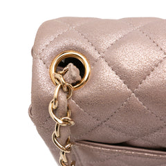 Mini Square Classic Iridescent Calfskin Single Flap
