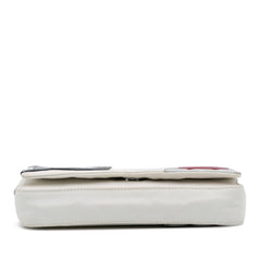 CC Canvas and Metallic Lambskin No. 5 Chain Flap