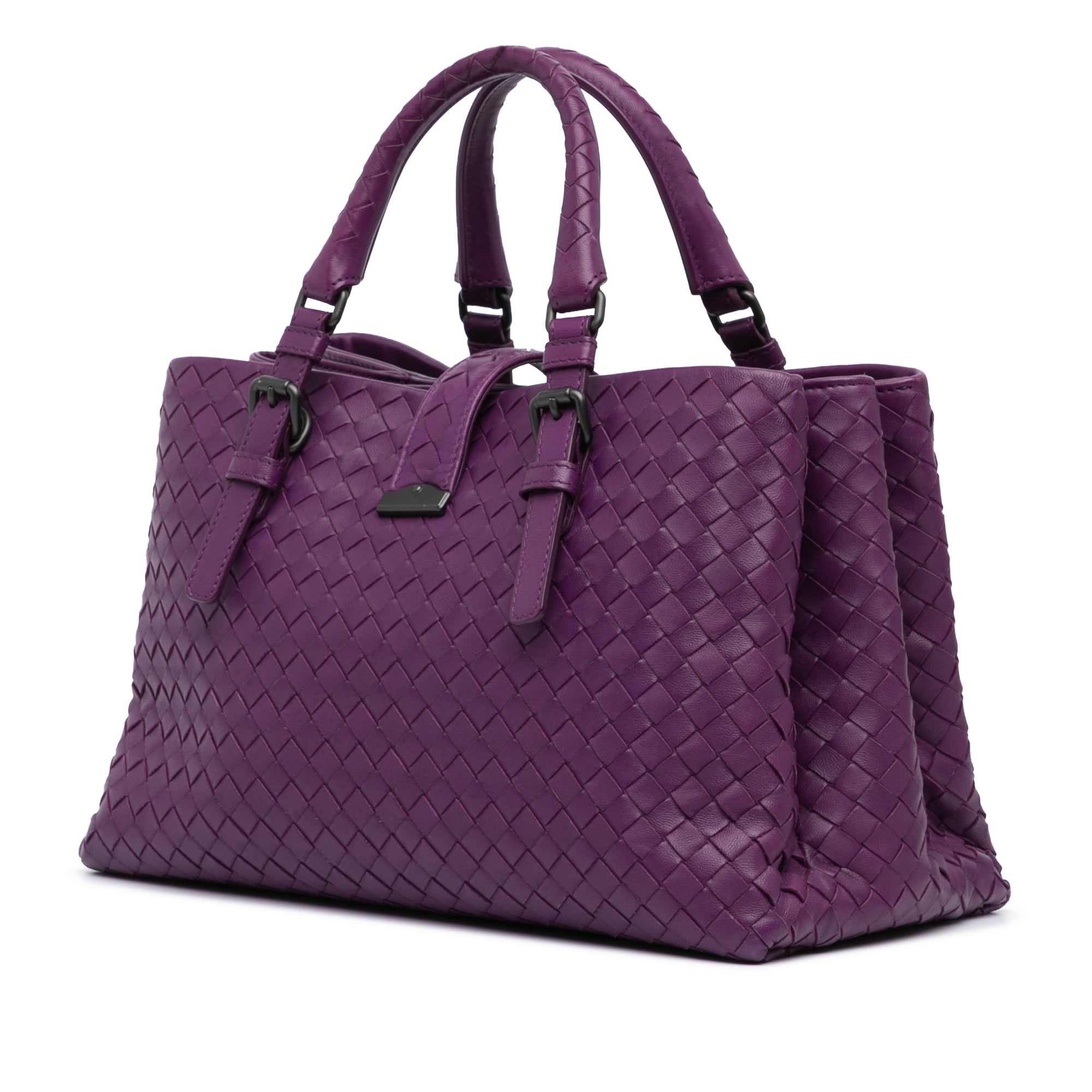 Small Nappa Intrecciato Roma Satchel