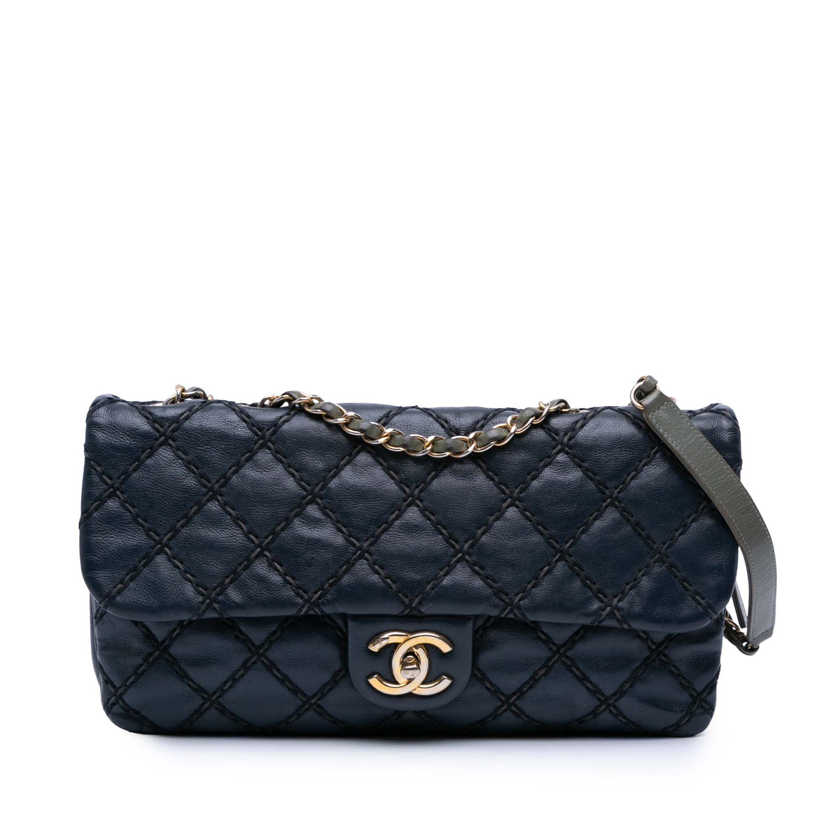 Paris Dallas Quilted Calfskin Chic Stitch Flap