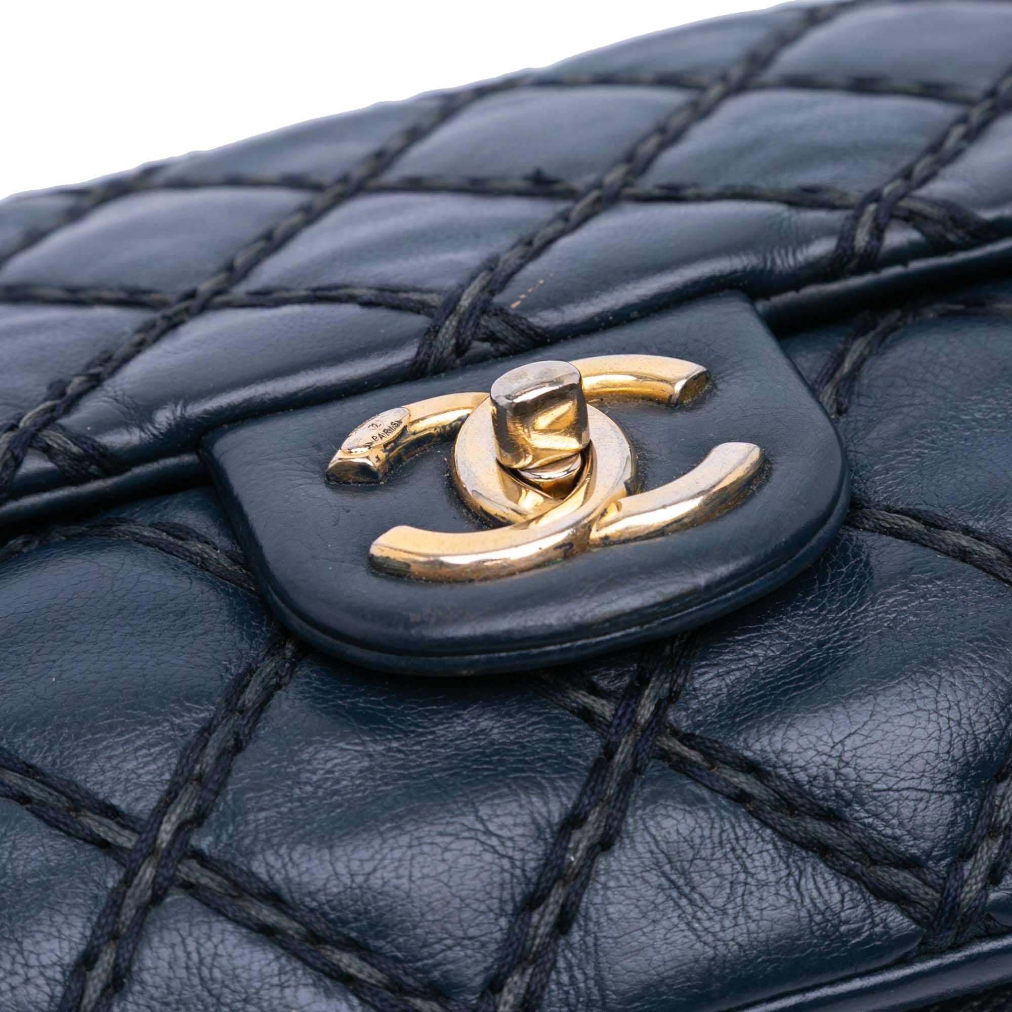 Paris Dallas Quilted Calfskin Chic Stitch Flap