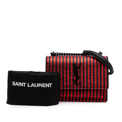Small Metallic Striped Canvas Monogram Sunset Crossbody