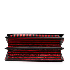 Small Metallic Striped Canvas Monogram Sunset Crossbody