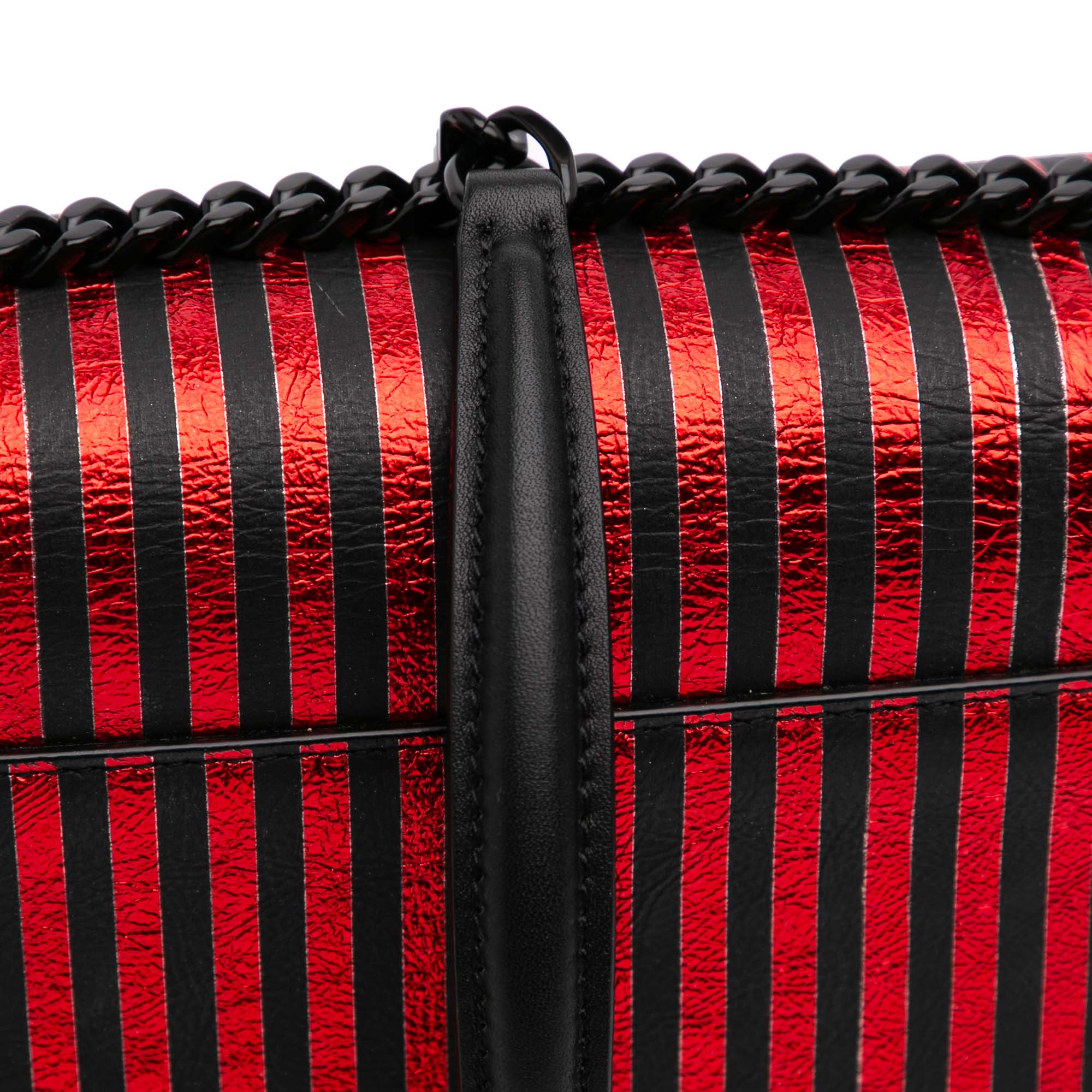Small Metallic Striped Canvas Monogram Sunset Crossbody