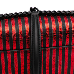 Small Metallic Striped Canvas Monogram Sunset Crossbody