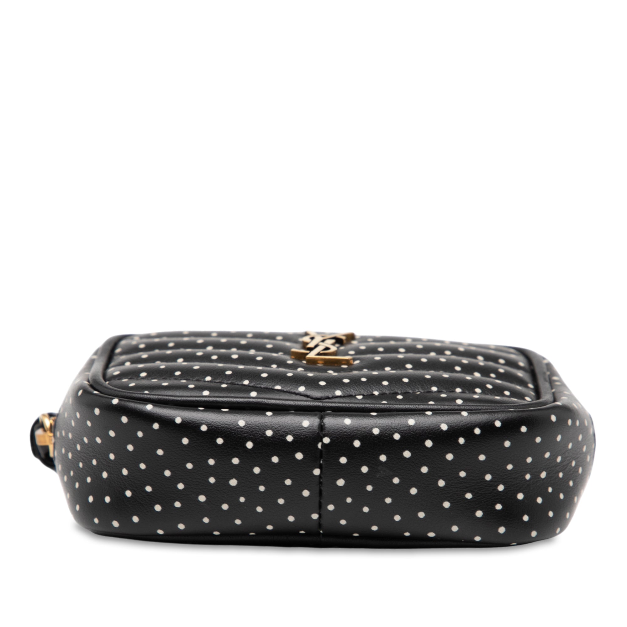Baby Quilted Chevron Calfskin Monogram Polka Dot Lou Camera Bag