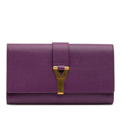 Textured Leather Chyc Ligne Clutch