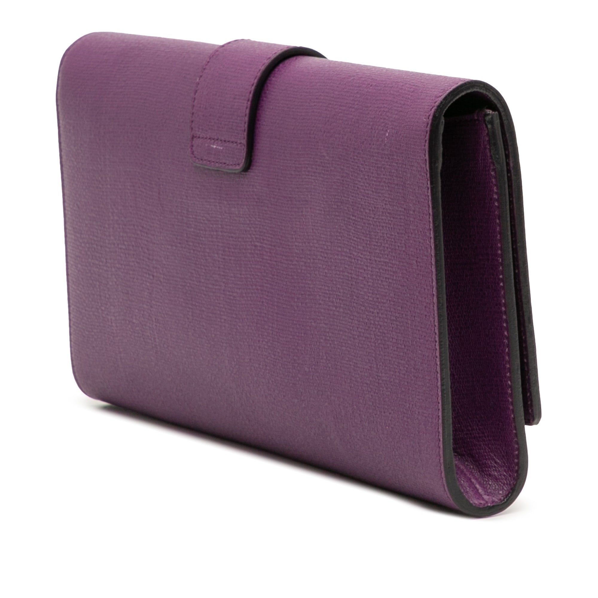 Textured Leather Chyc Ligne Clutch