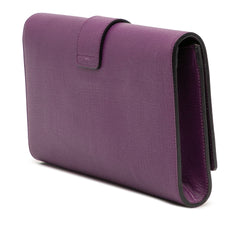 Textured Leather Chyc Ligne Clutch