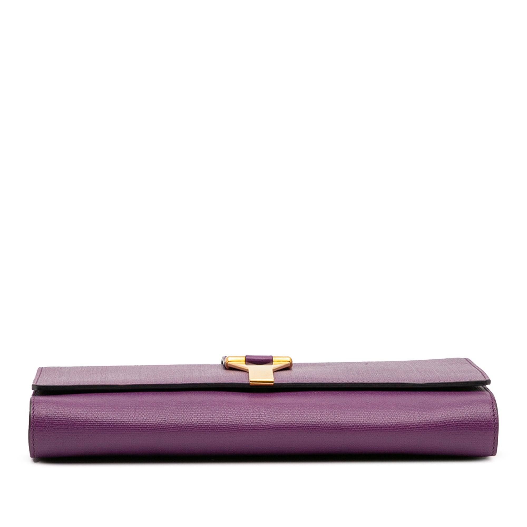 Textured Leather Chyc Ligne Clutch
