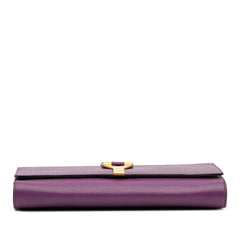 Textured Leather Chyc Ligne Clutch