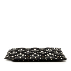 Leather Polka Dot Rockstud Clutch