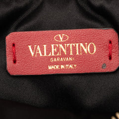 Leather Polka Dot Rockstud Clutch