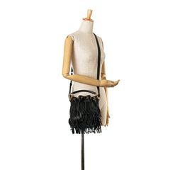 Small Emmanuelle Fringe Bucket Bag