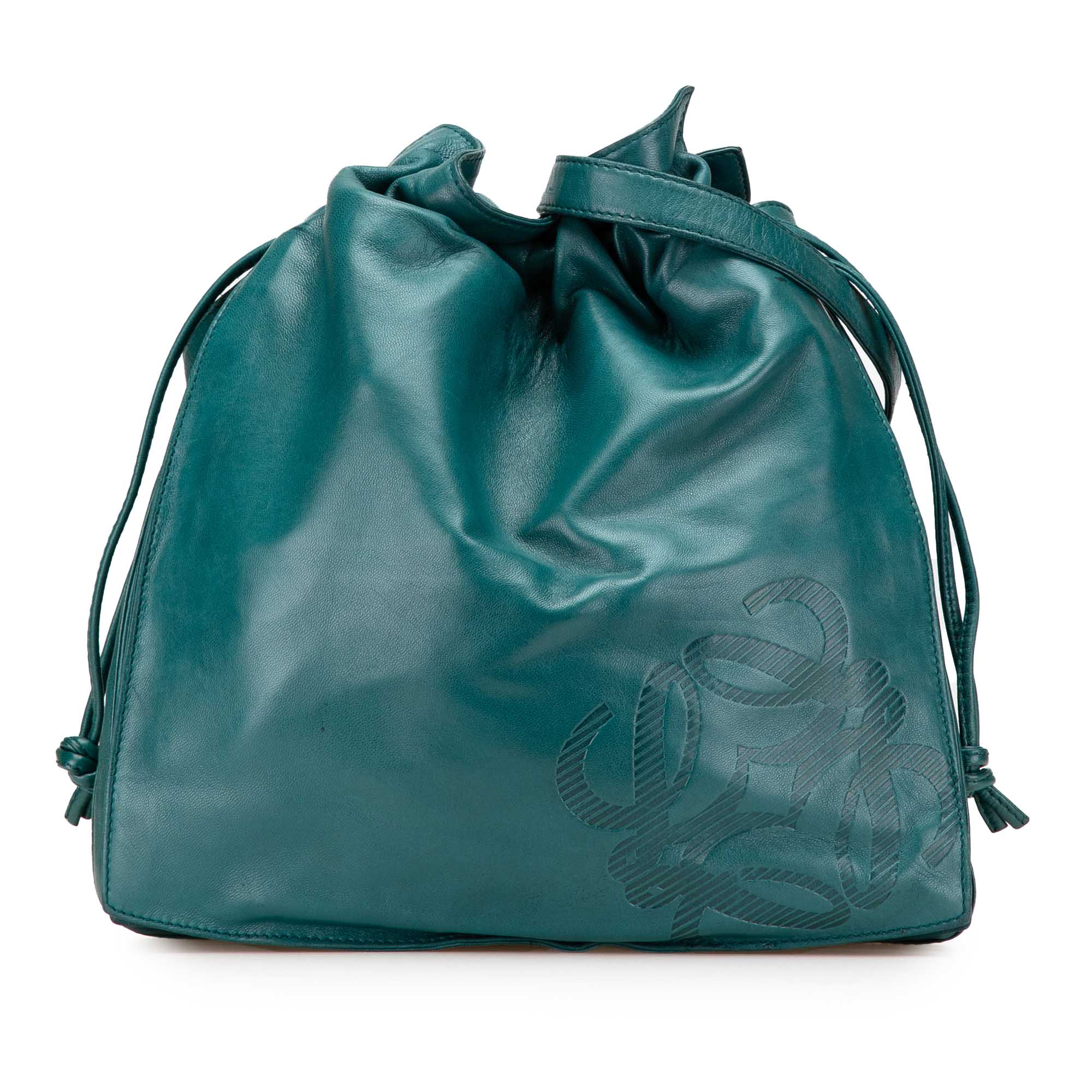 Nappa Drawstring Flamenco Shoulder Bag