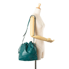 Nappa Drawstring Flamenco Shoulder Bag