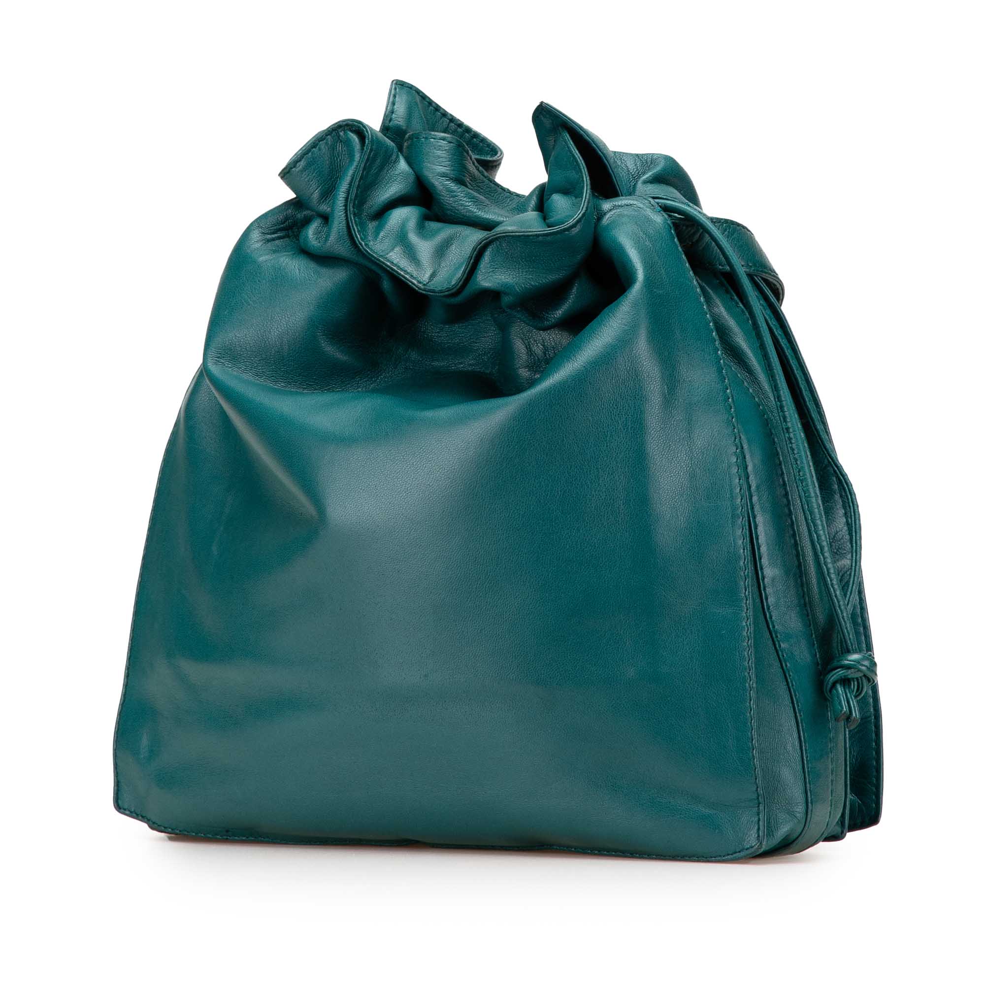 Nappa Drawstring Flamenco Shoulder Bag
