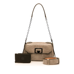 Small Crinkled Calfskin ID Convertible Bag