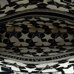 Large Canvas Embroidered Lucky Star Book Tote