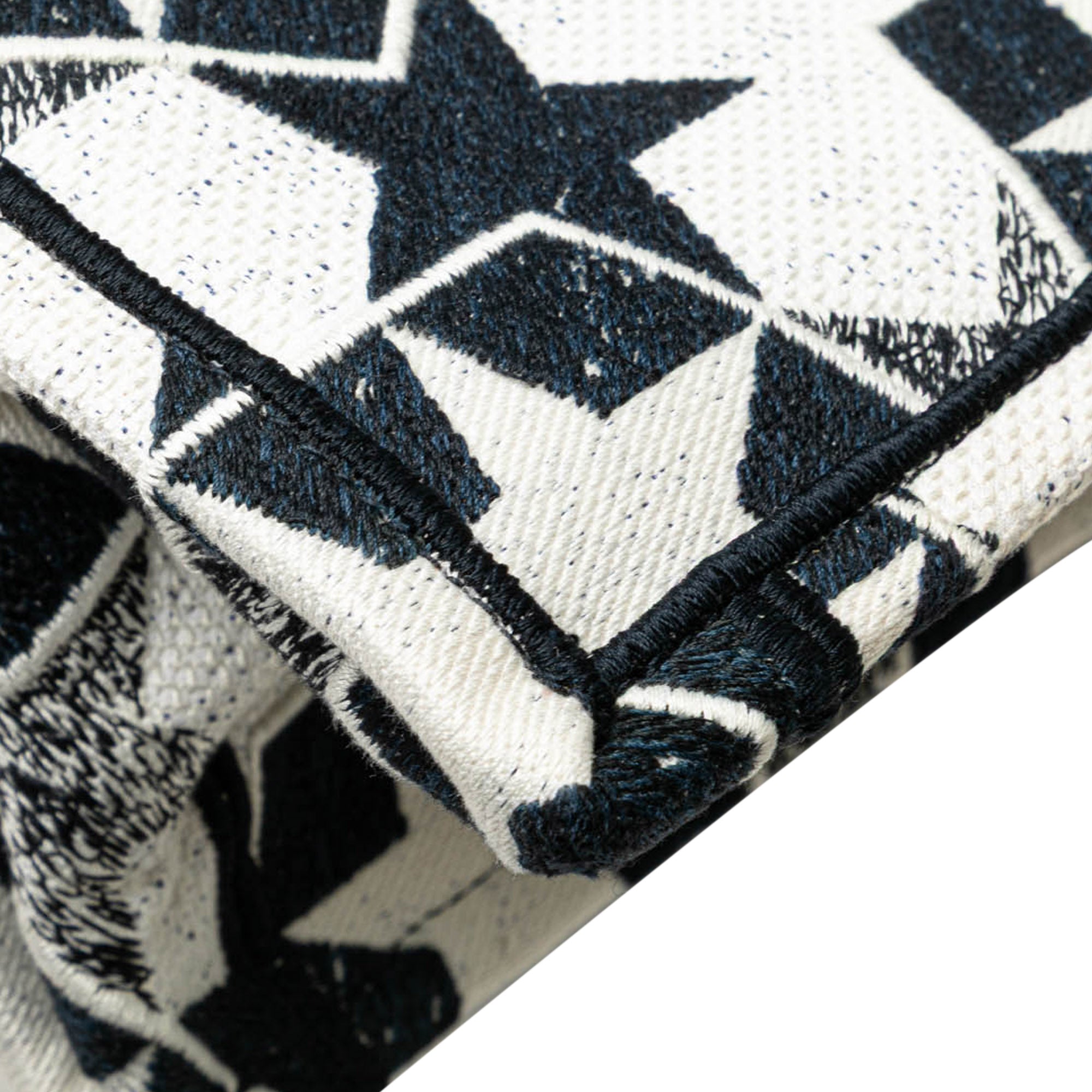 Large Canvas Embroidered Lucky Star Book Tote