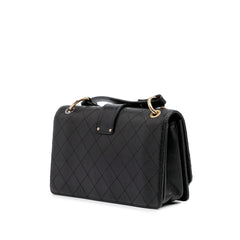 Quilted Calfskin Double Chain Top Handle Flap