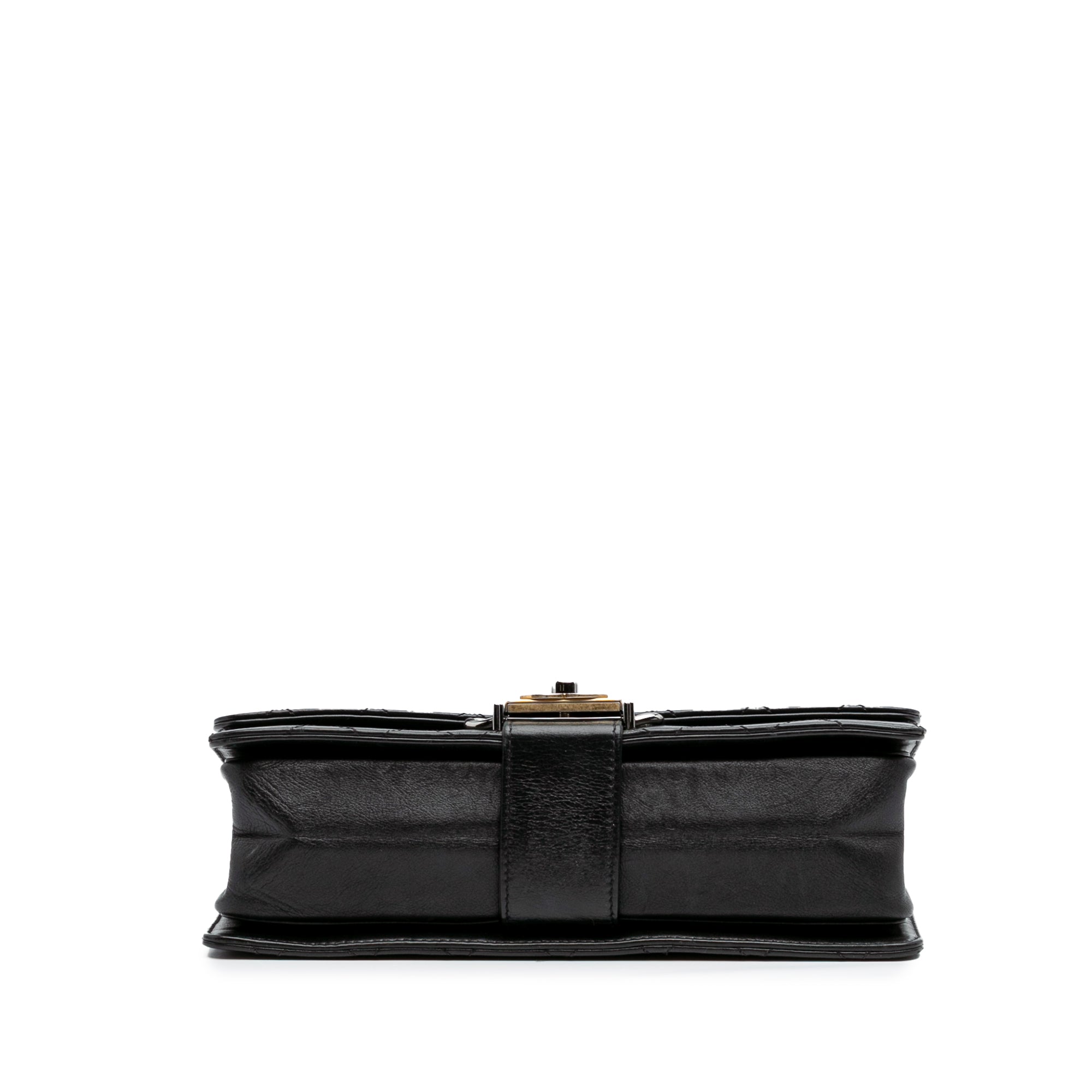 Quilted Calfskin Double Chain Top Handle Flap