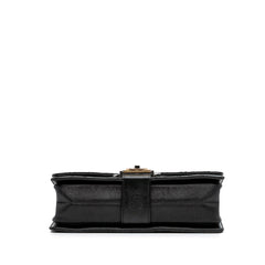 Quilted Calfskin Double Chain Top Handle Flap