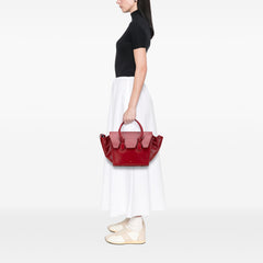 Small Leather Tie Tote