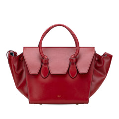 Small Leather Tie Tote