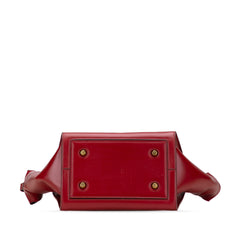 Small Leather Tie Tote