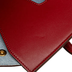 Small Leather Tie Tote