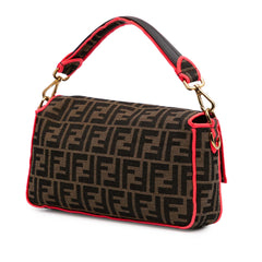 Medium Zucca Canvas Fluo Trim Baguette Satchel
