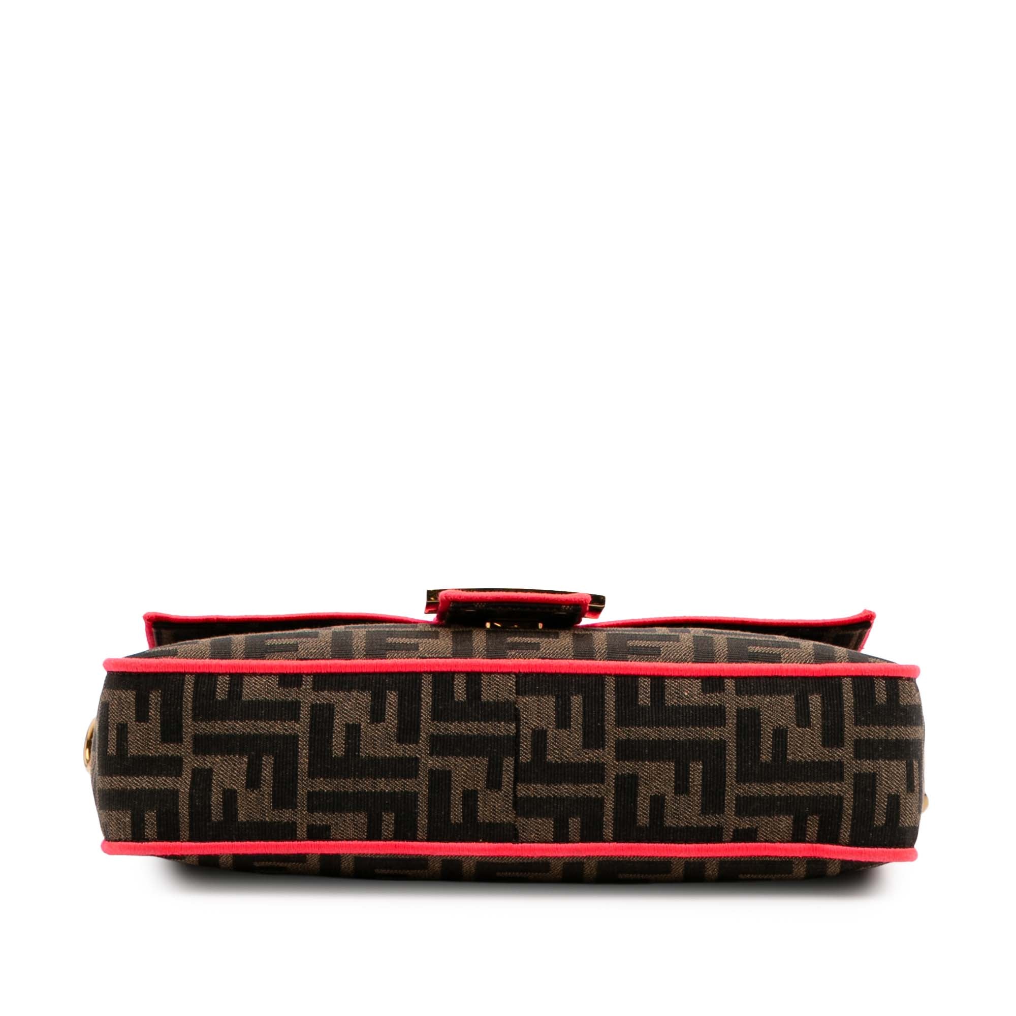 Medium Zucca Canvas Fluo Trim Baguette Satchel