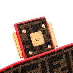 Medium Zucca Canvas Fluo Trim Baguette Satchel