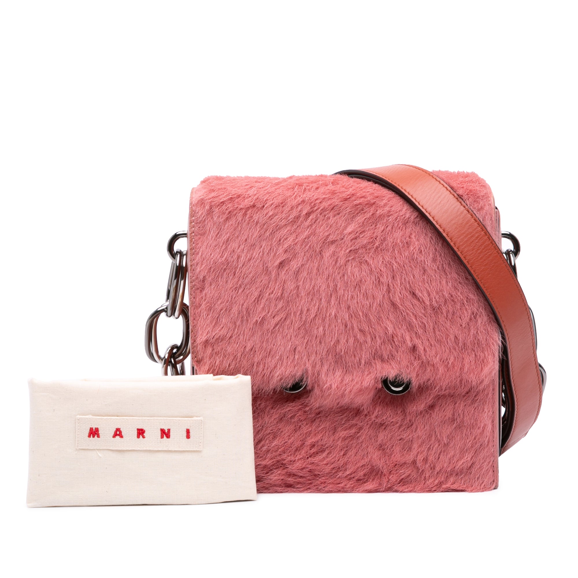 Shearling Chain Crossbody