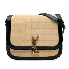 Medium Quilted Suede Monogram Solferino Crossbody