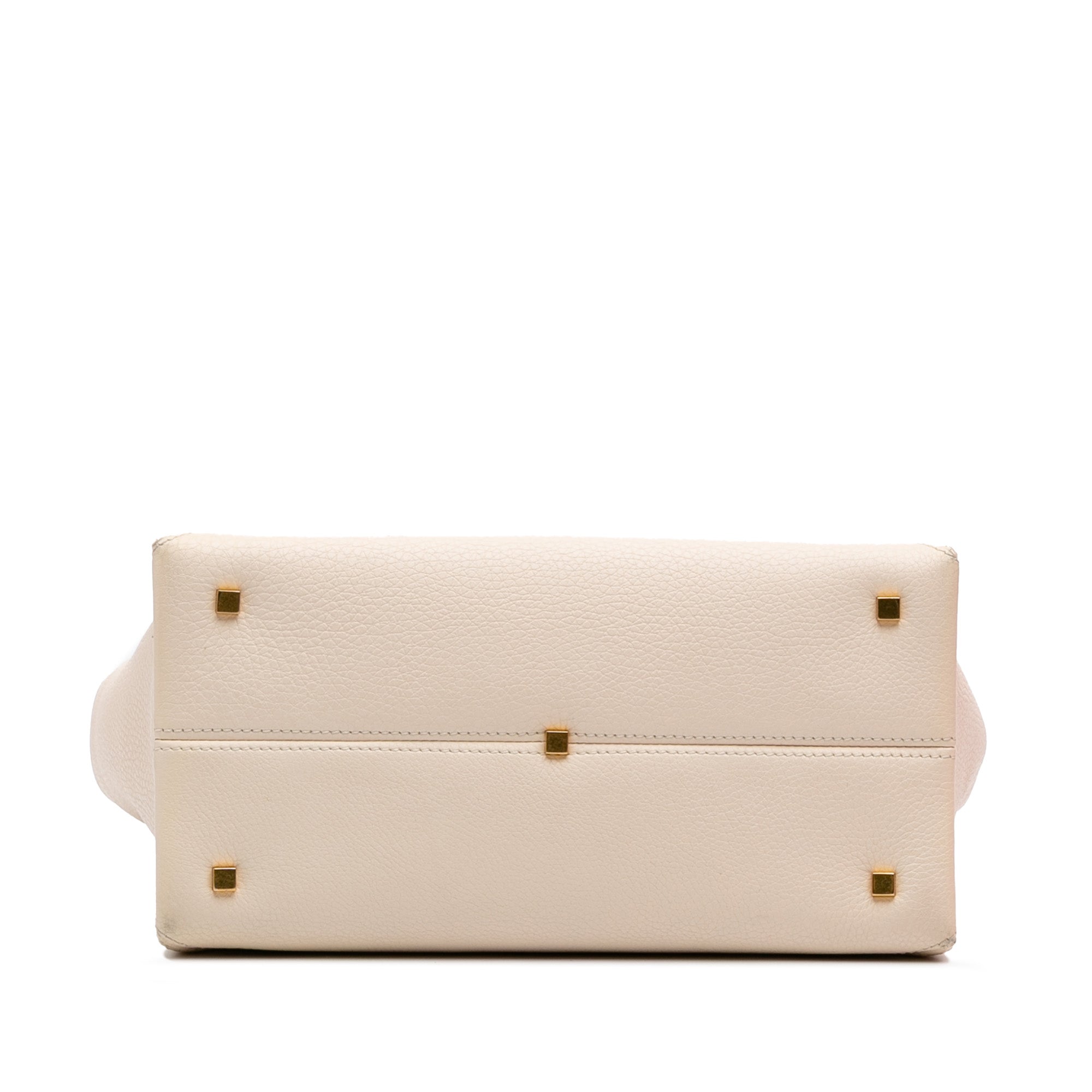 Medium Leather One Stud Top Handle Bag