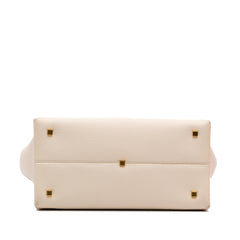 Medium Leather One Stud Top Handle Bag