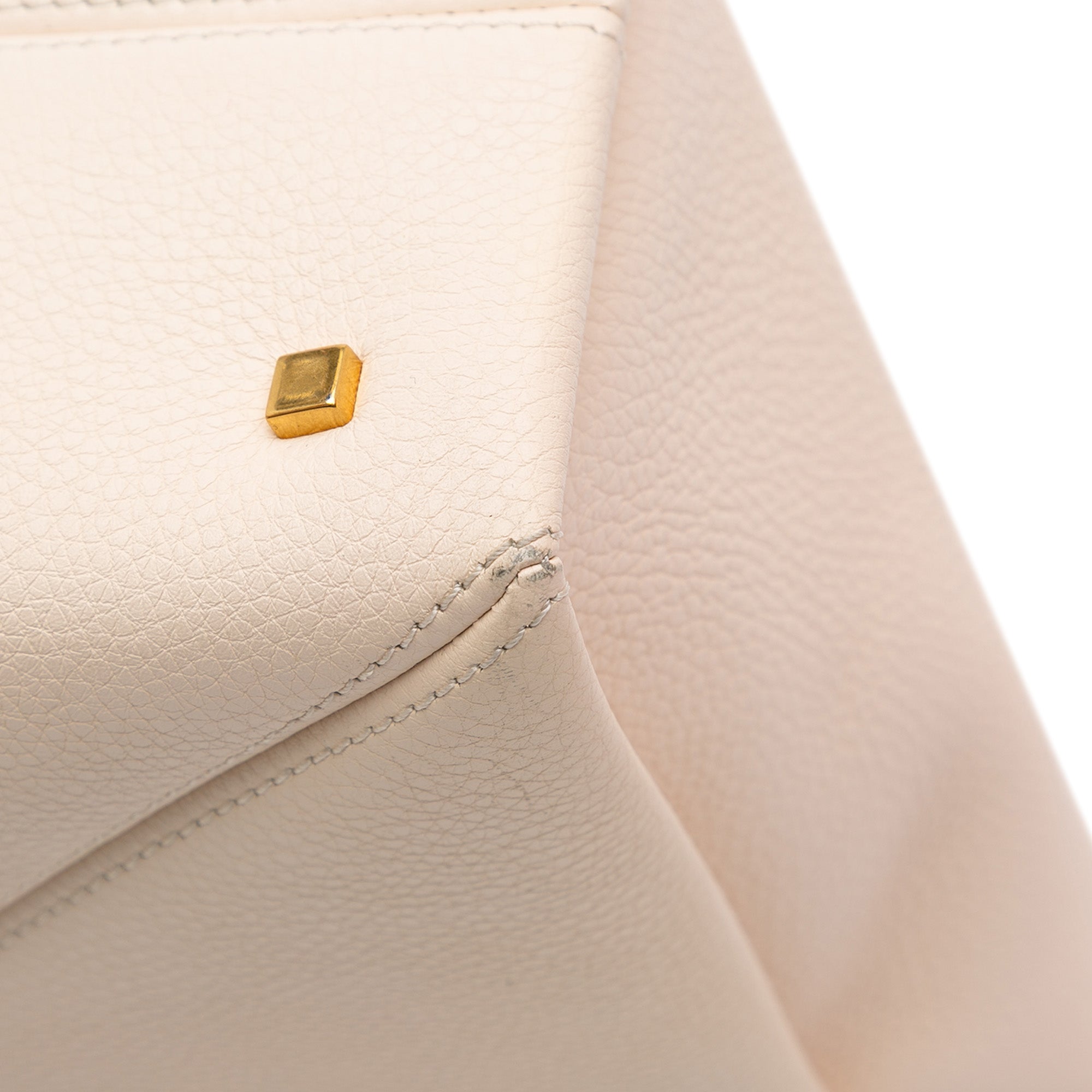 Medium Leather One Stud Top Handle Bag