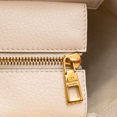 Medium Leather One Stud Top Handle Bag
