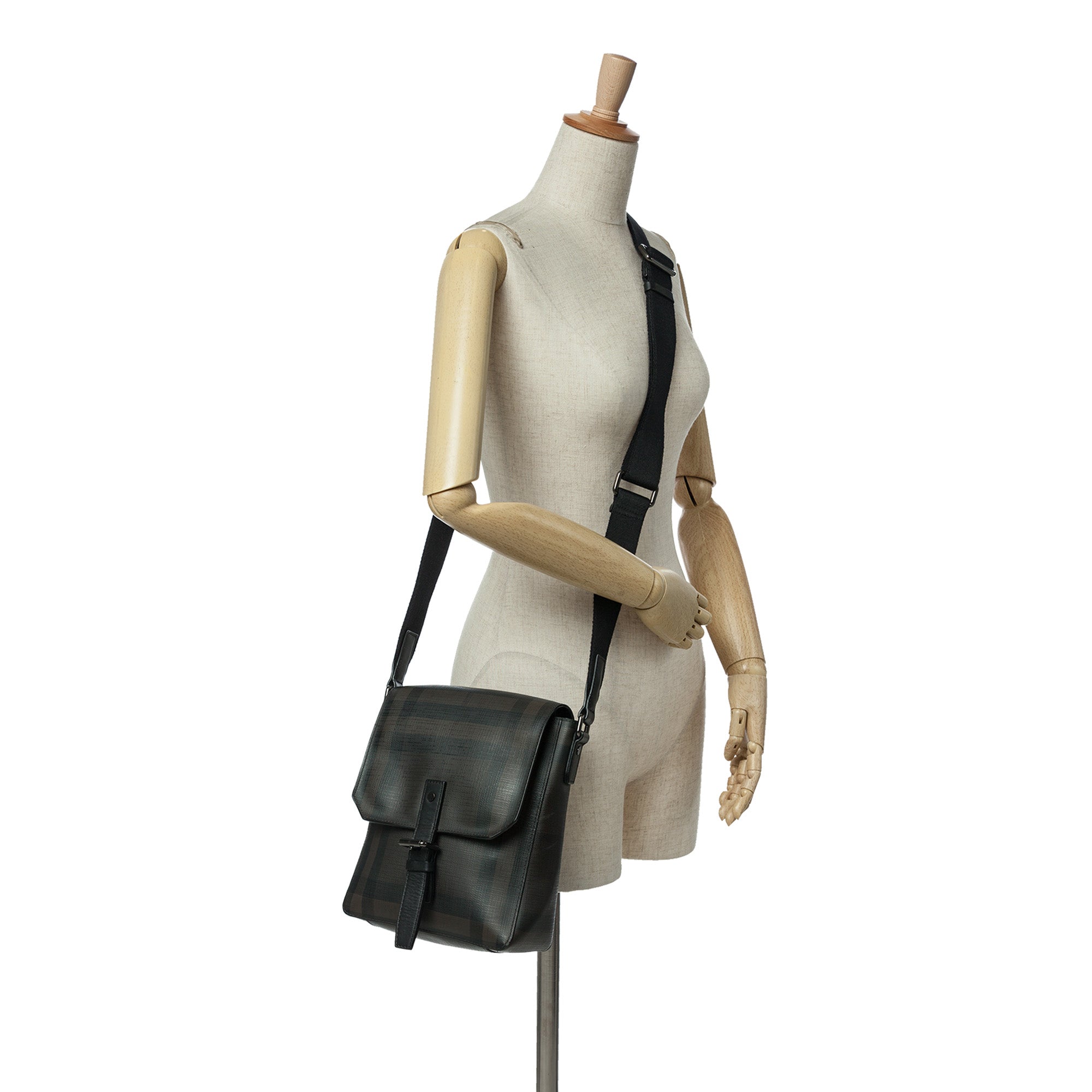 Smoke Check Coated Canvas Crossbody