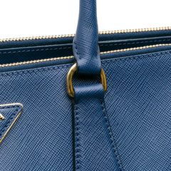 Large Saffiano Lux Galleria Double Zip Tote