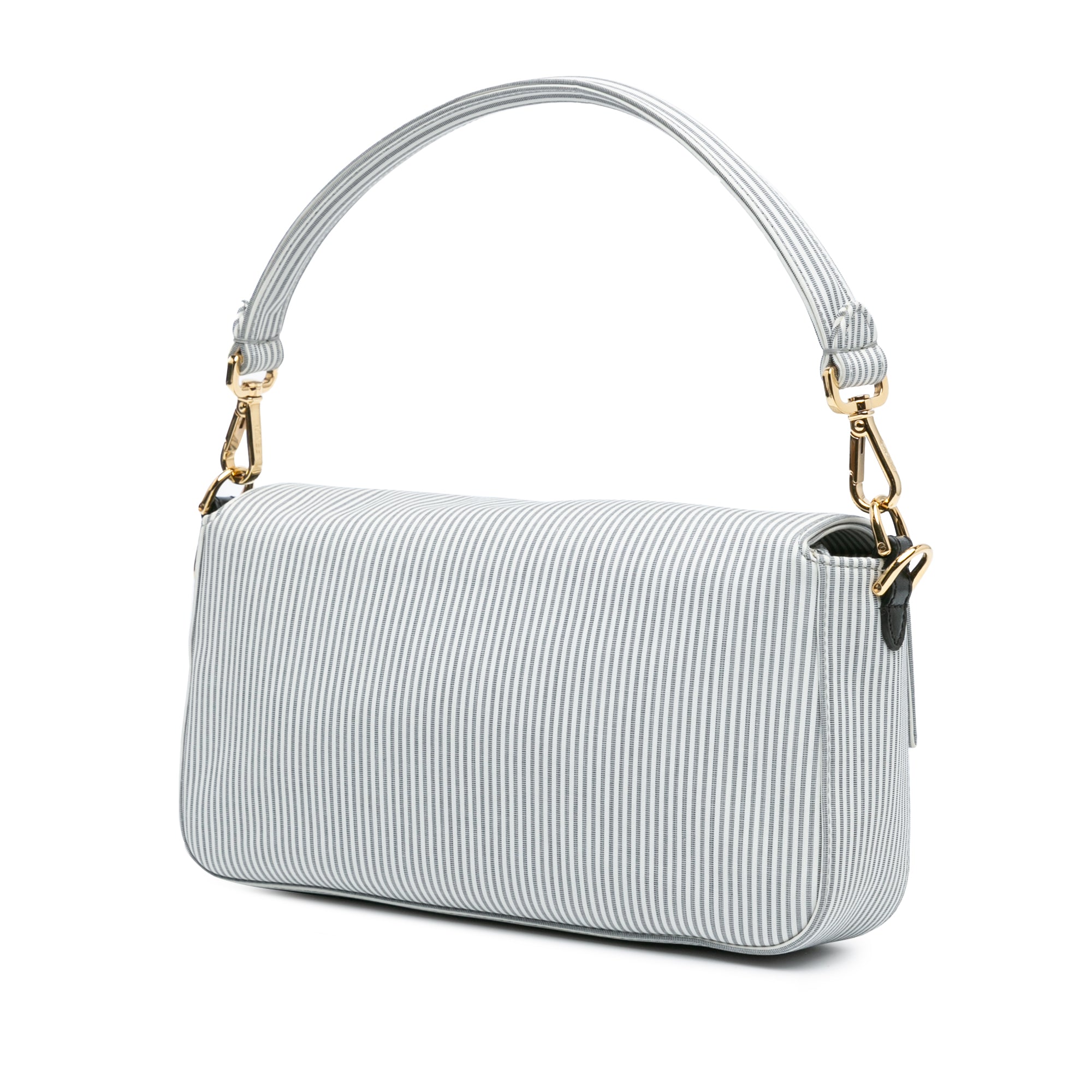 Striped Jersey Baguette Satchel