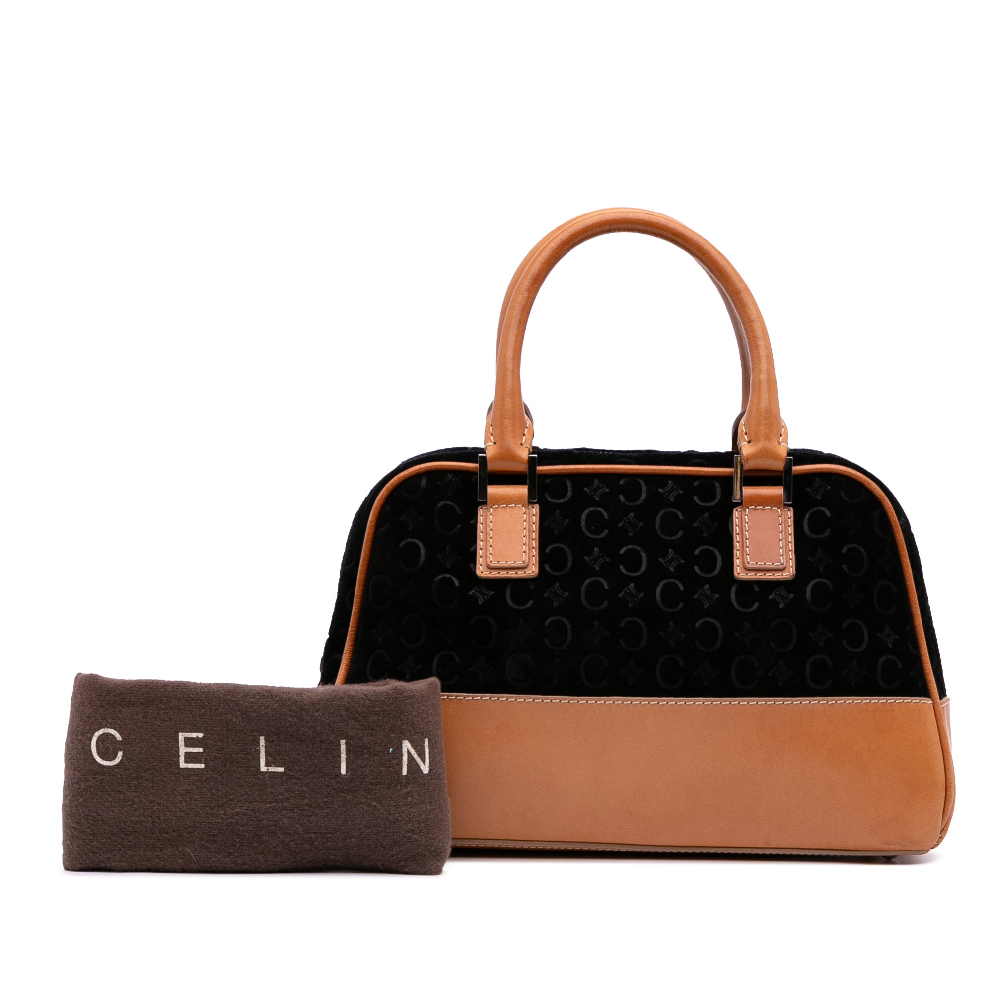 C Macadam Suede Handbag