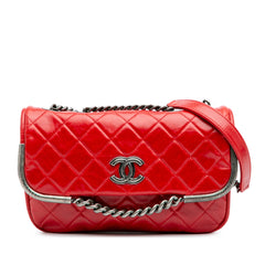 Aged Calfskin CC Chain Frame Flap