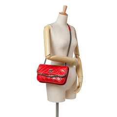 Aged Calfskin CC Chain Frame Flap
