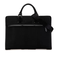 Tonal Check Nylon Business Bag