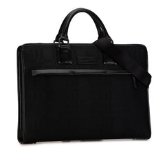 Tonal Check Nylon Business Bag